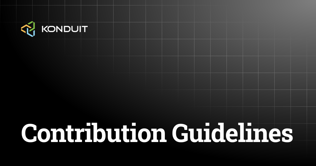 Contribution Guidelines | Konduit Serving